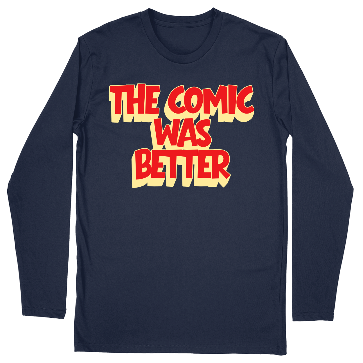 Long Sleeve Unisex T-shirt - Navy - front