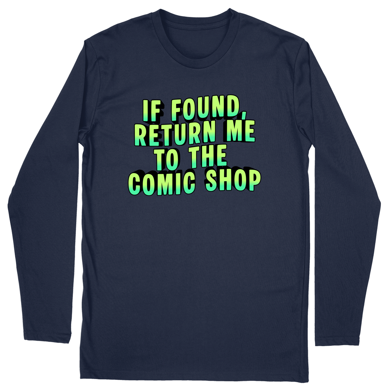 Long Sleeve Unisex T-shirt - Navy - front