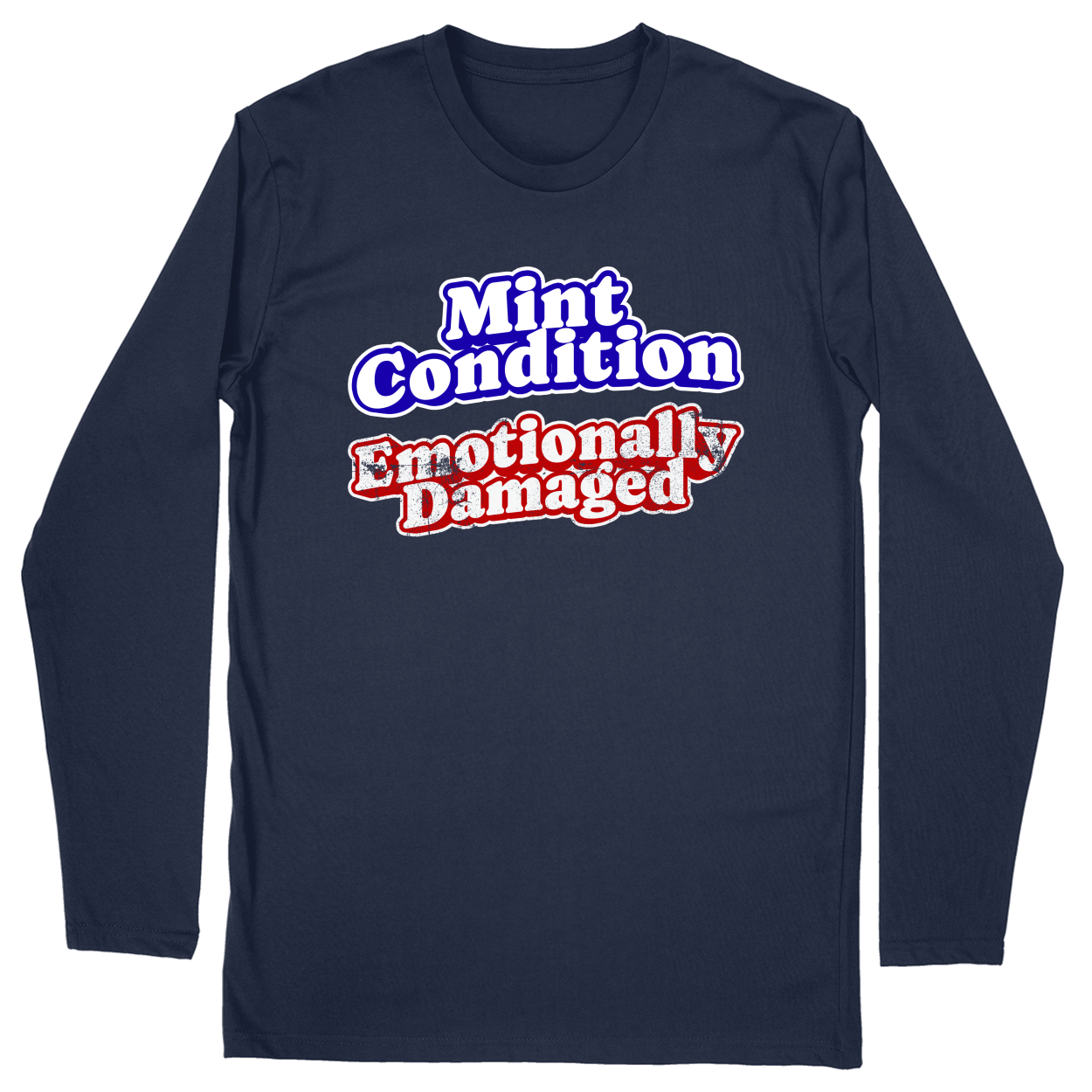 Long Sleeve Unisex T-shirt - Navy - front***Navy|||Long Sleeve Unisex T-shirt