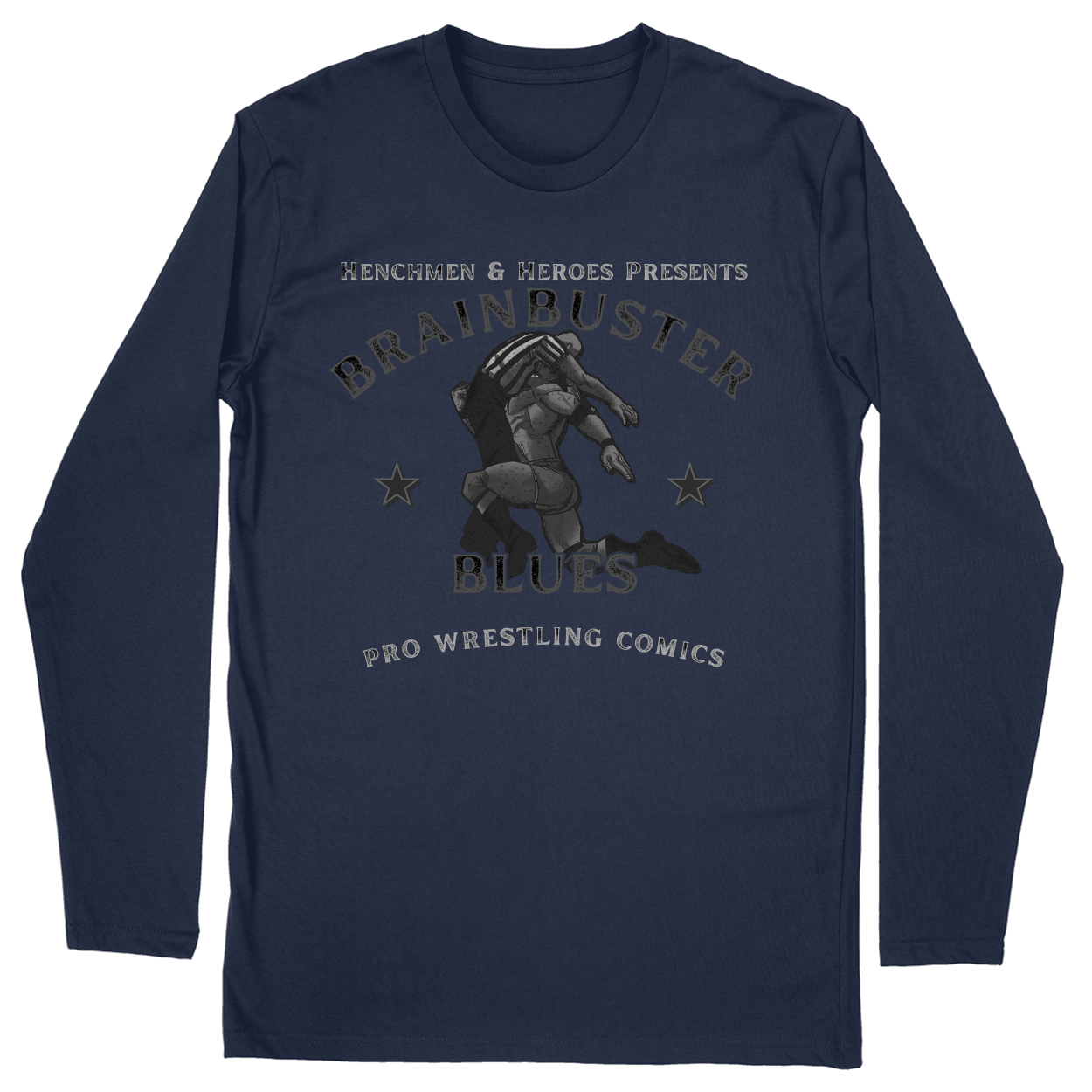Long Sleeve Unisex T-shirt - Navy - front