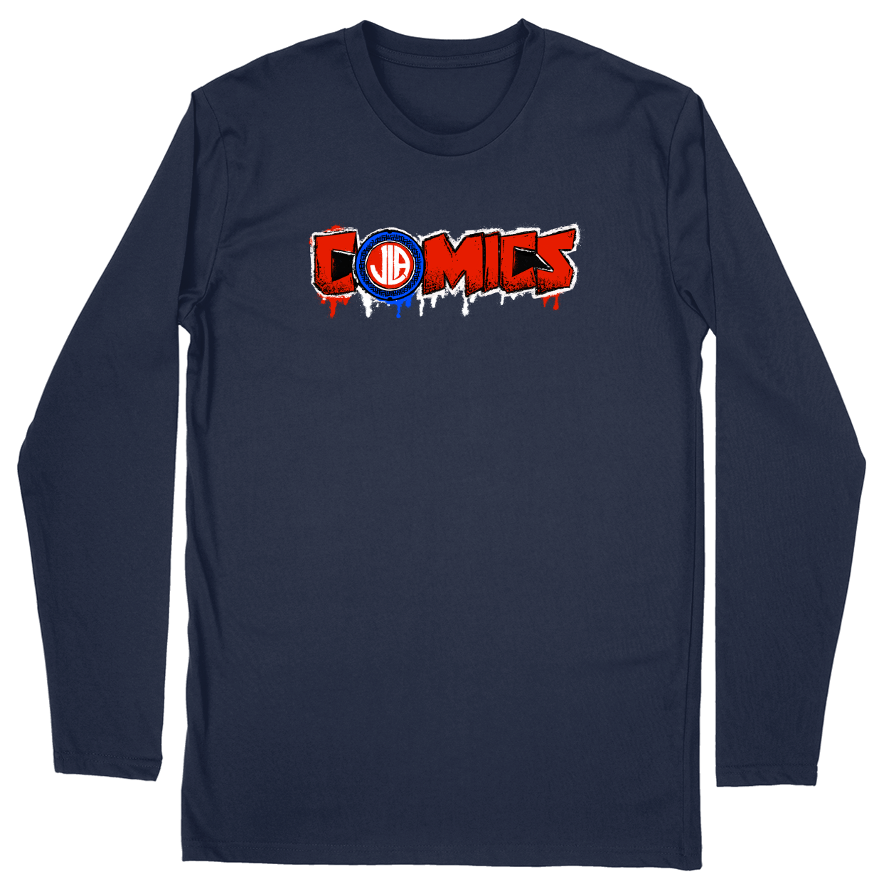 Long Sleeve Unisex T-shirt - Navy - front***Navy|||Long Sleeve Unisex T-shirt