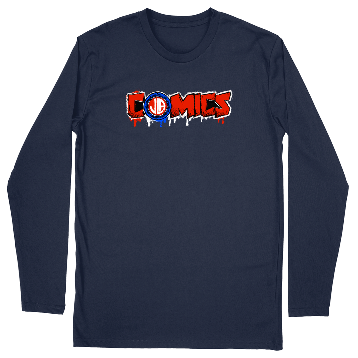Long Sleeve Unisex T-shirt - Navy - front***Navy|||Long Sleeve Unisex T-shirt