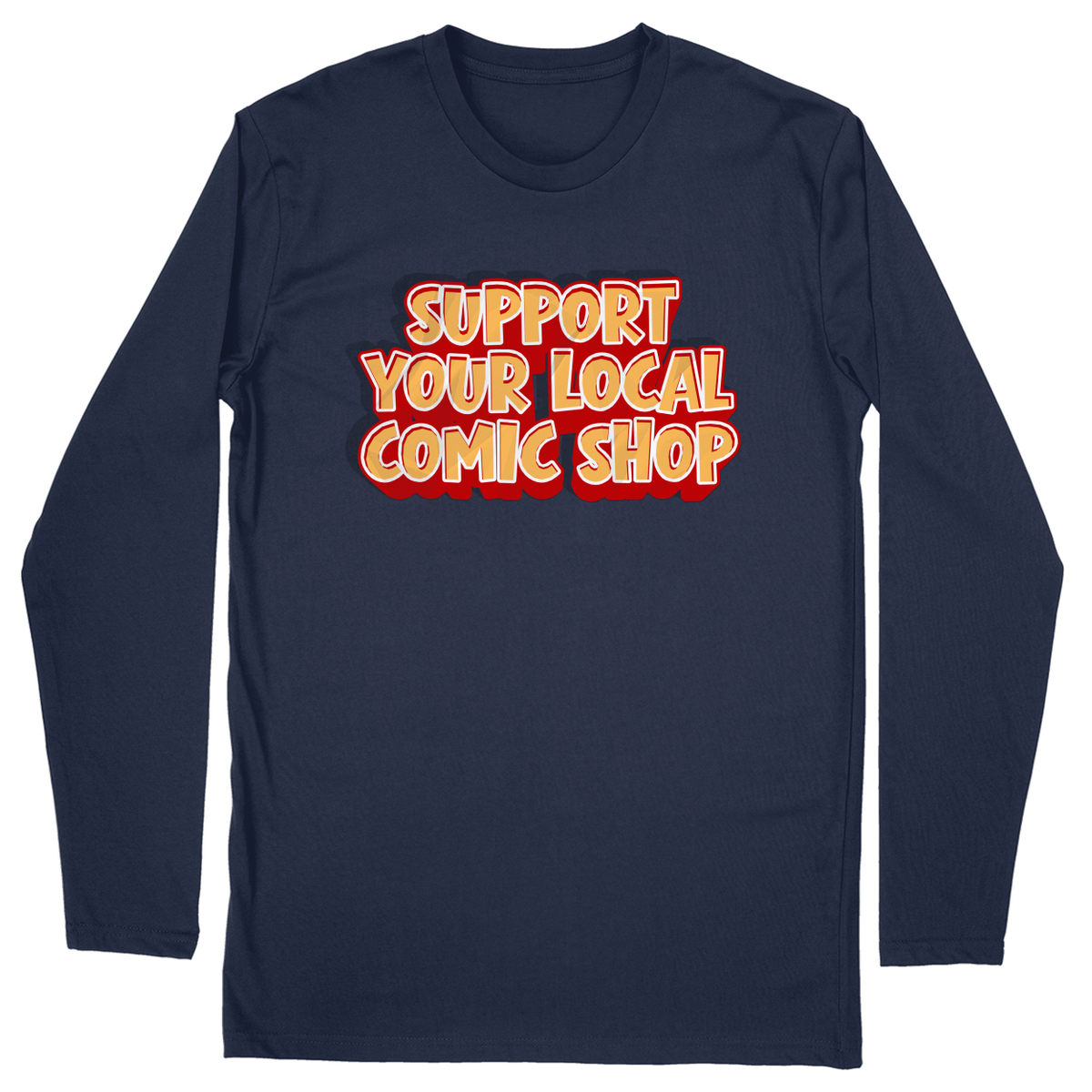 Long Sleeve Unisex T-shirt - Navy - front***Navy|||Long Sleeve Unisex T-shirt