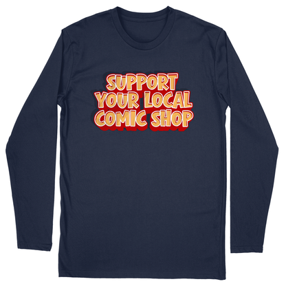 Long Sleeve Unisex T-shirt - Navy - front
