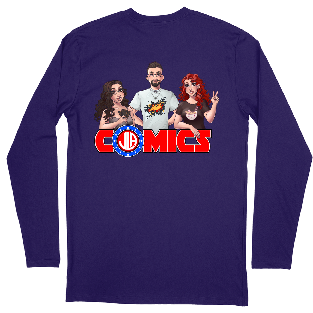 Long Sleeve Unisex T-shirt - Purple - back***Purple|||Long Sleeve Unisex T-shirt