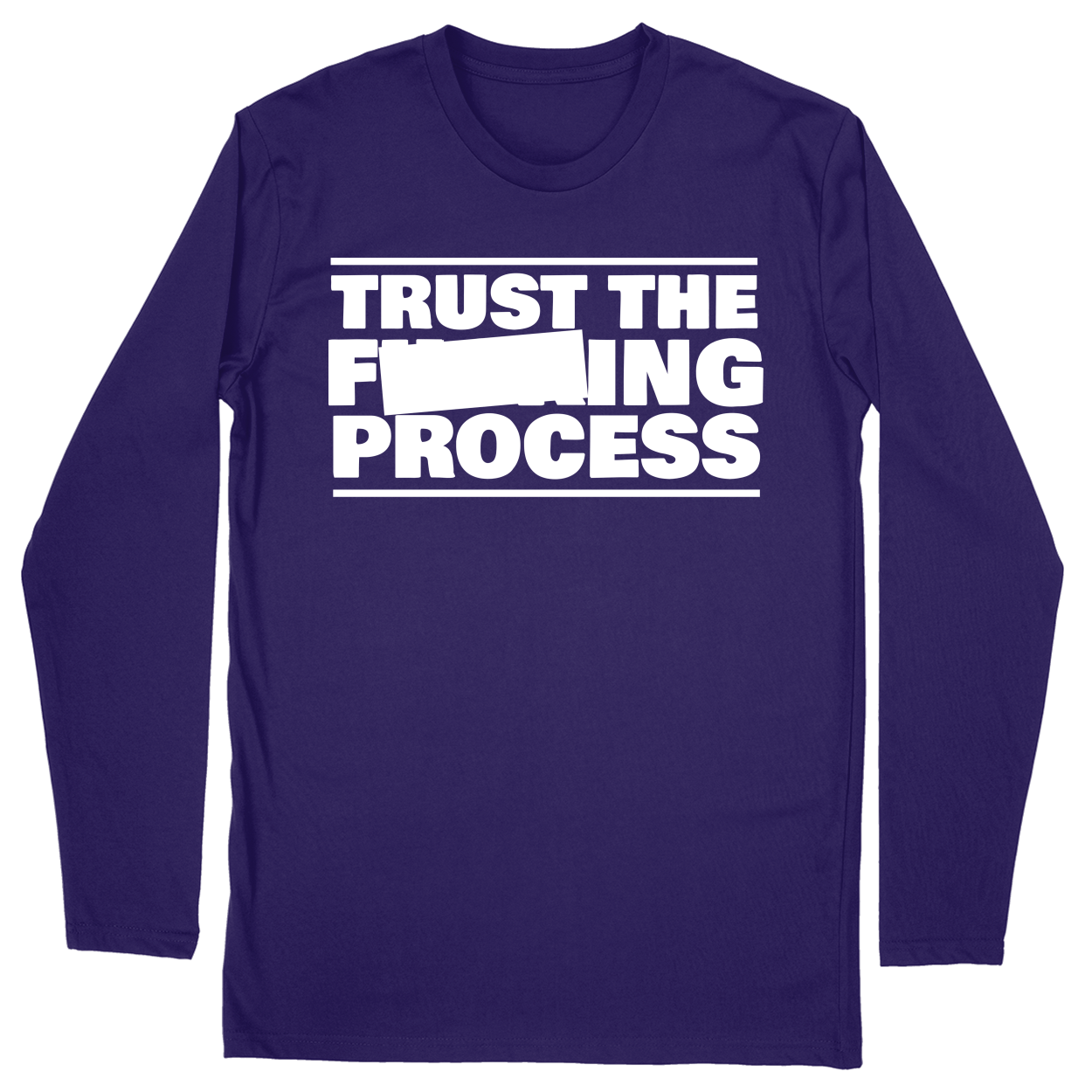 Long Sleeve Unisex T-shirt - Purple - front***Purple|||Long Sleeve Unisex T-shirt