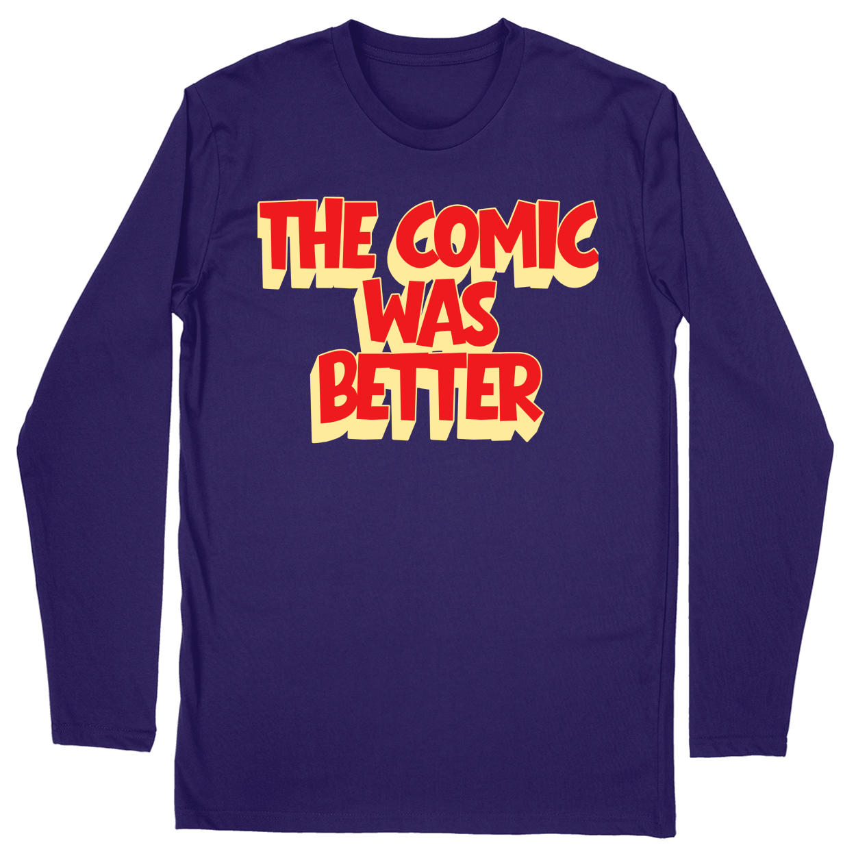 Long Sleeve Unisex T-shirt - Purple - front***Purple|||Long Sleeve Unisex T-shirt
