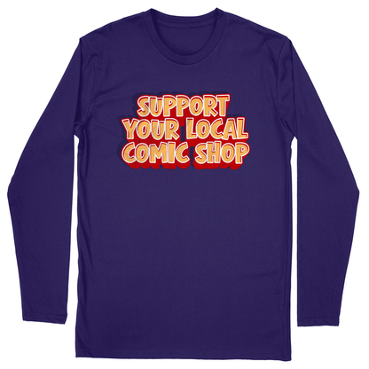 Long Sleeve Unisex T-shirt - Purple - front