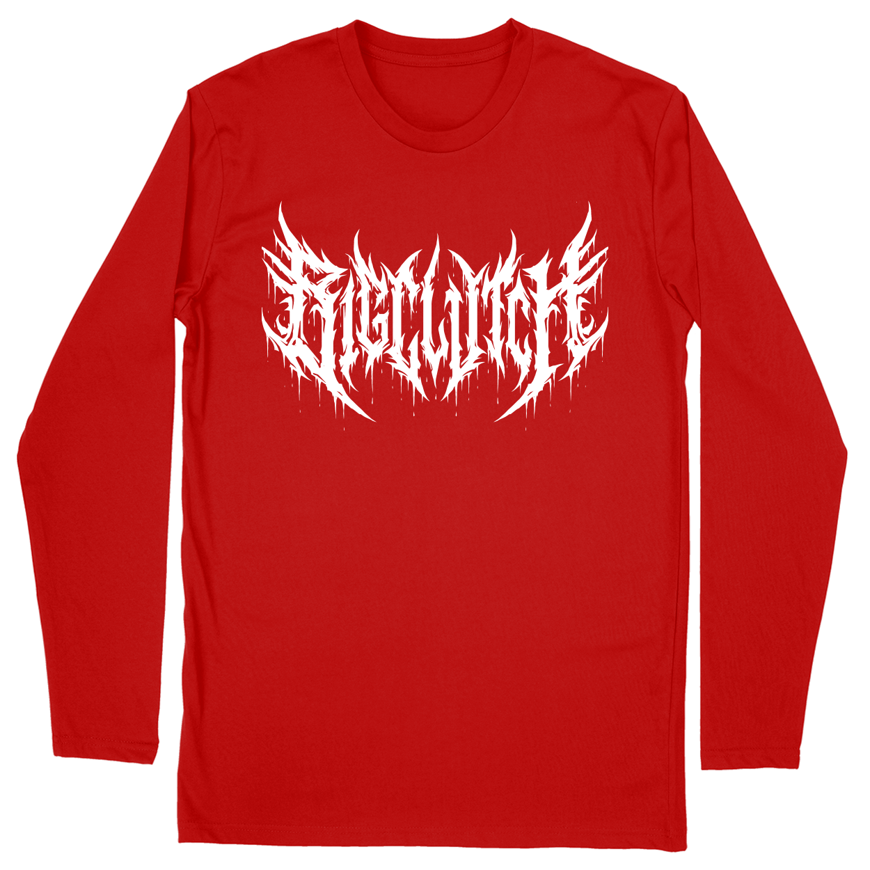 Long Sleeve Unisex T-shirt - Red - front***Red|||Long Sleeve Unisex T-shirt