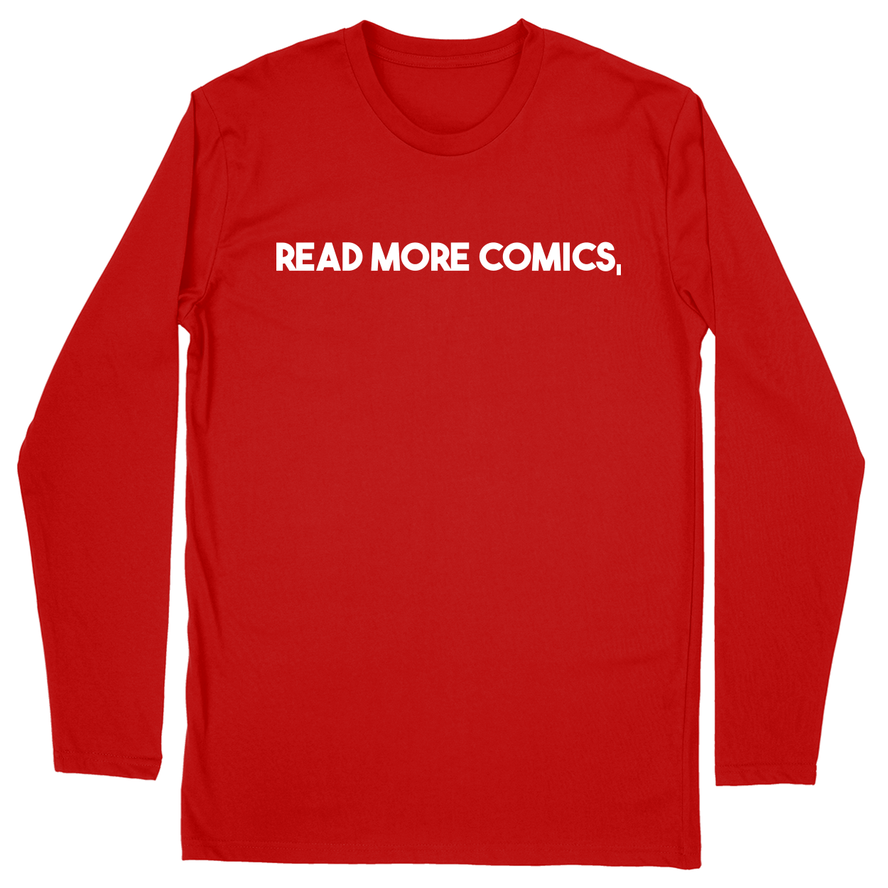 Long Sleeve Unisex T-shirt - Red - front