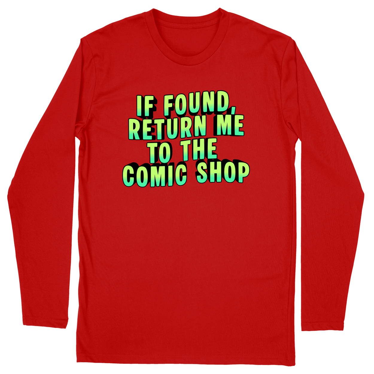Long Sleeve Unisex T-shirt - Red - front