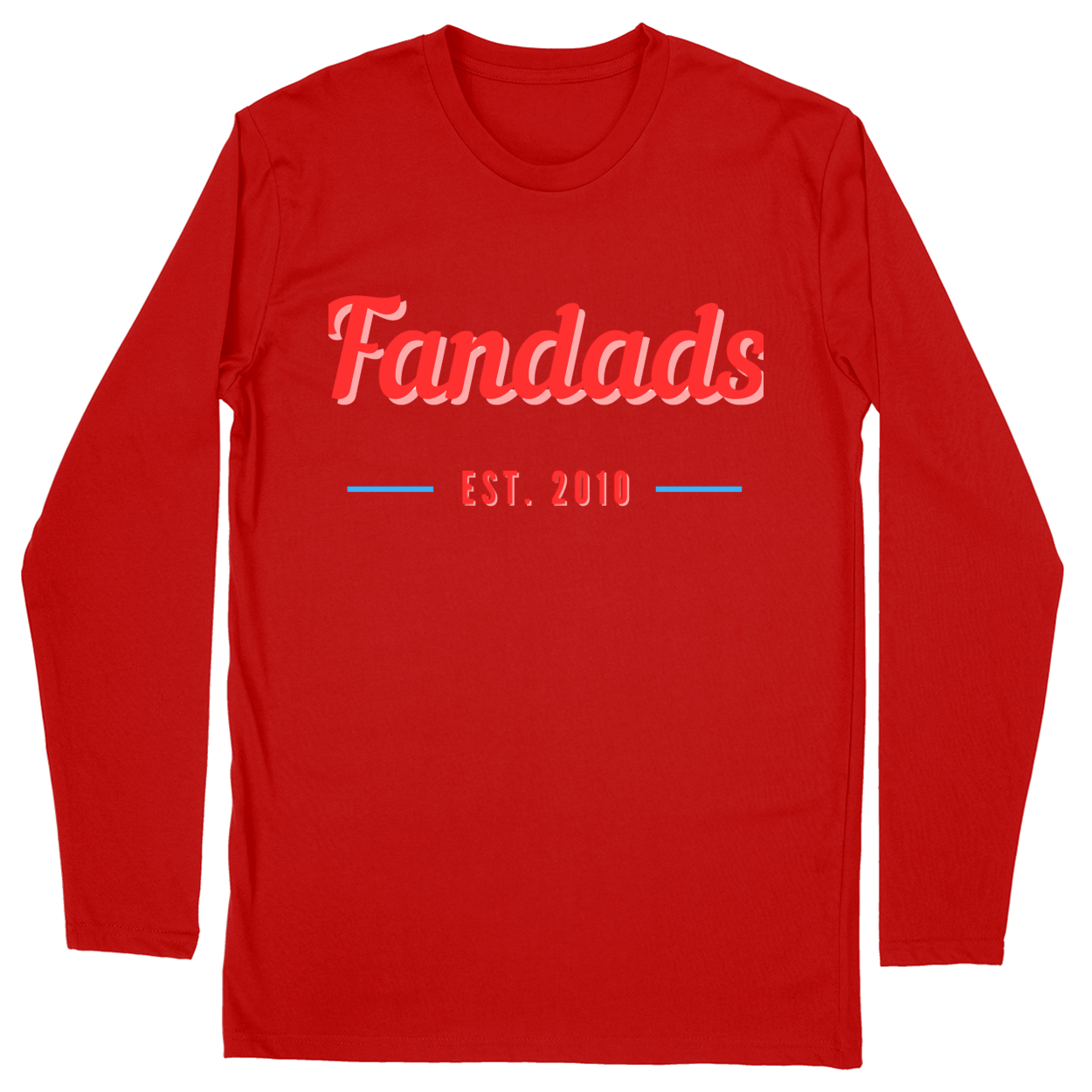 Long Sleeve Unisex T-shirt - Red - front***Red|||Long Sleeve Unisex T-shirt