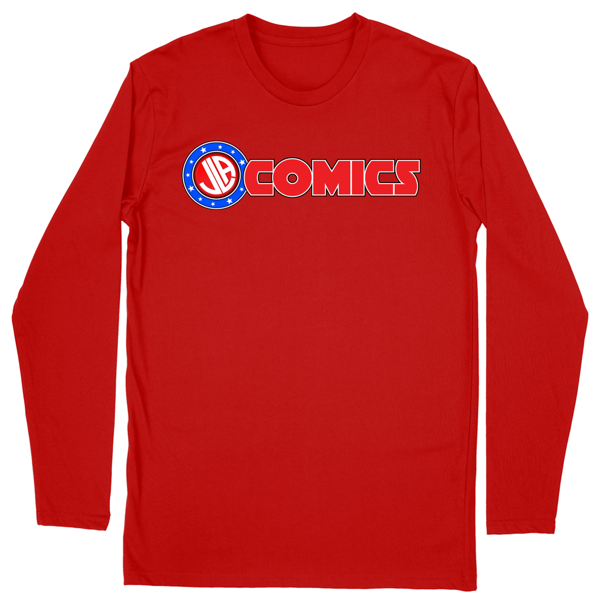 Long Sleeve Unisex T-shirt - Red - front***Red|||Long Sleeve Unisex T-shirt