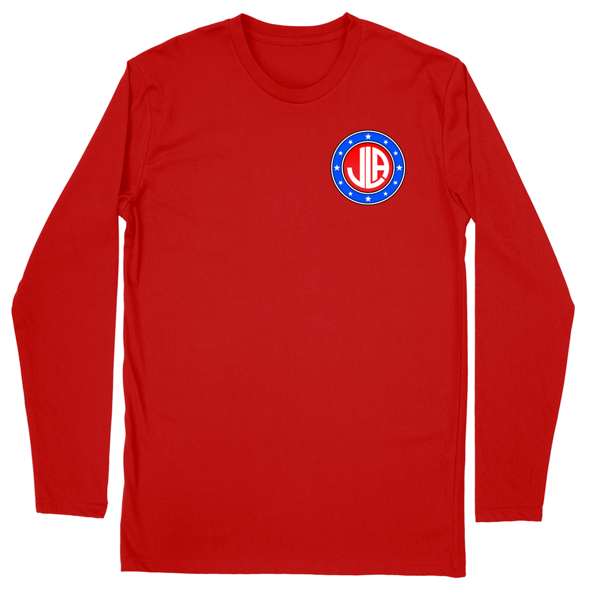 Long Sleeve Unisex T-shirt - Red - front***Red|||Long Sleeve Unisex T-shirt