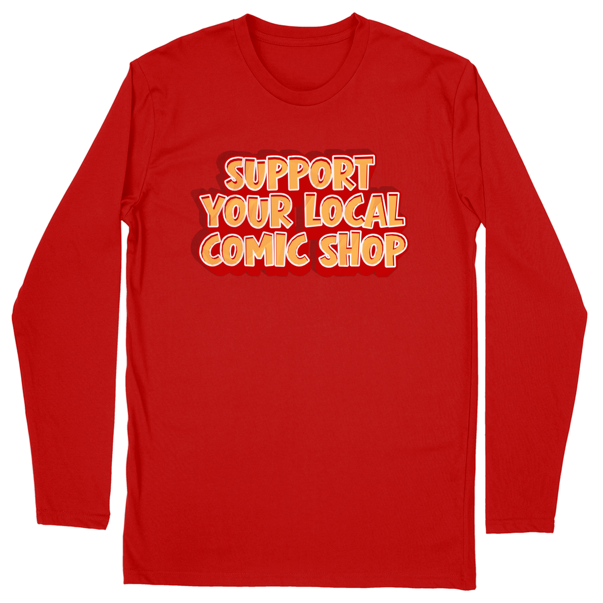 Long Sleeve Unisex T-shirt - Red - front