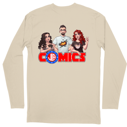 Long Sleeve Unisex T-shirt - Sand - back