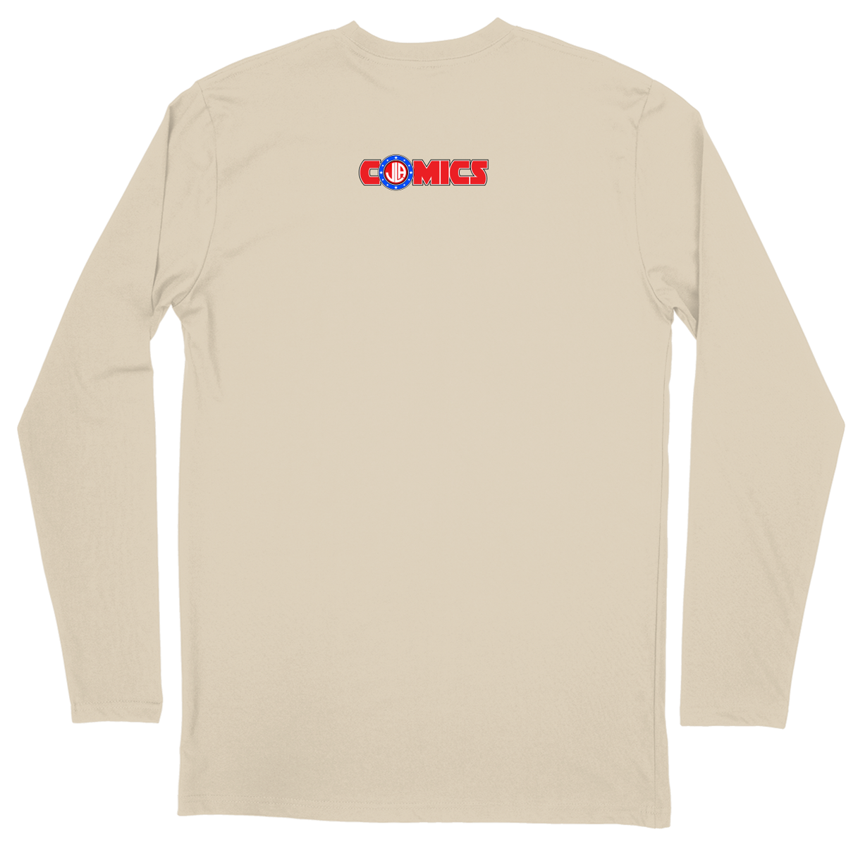 Long Sleeve Unisex T-shirt - Sand - back***Sand|||Long Sleeve Unisex T-shirt