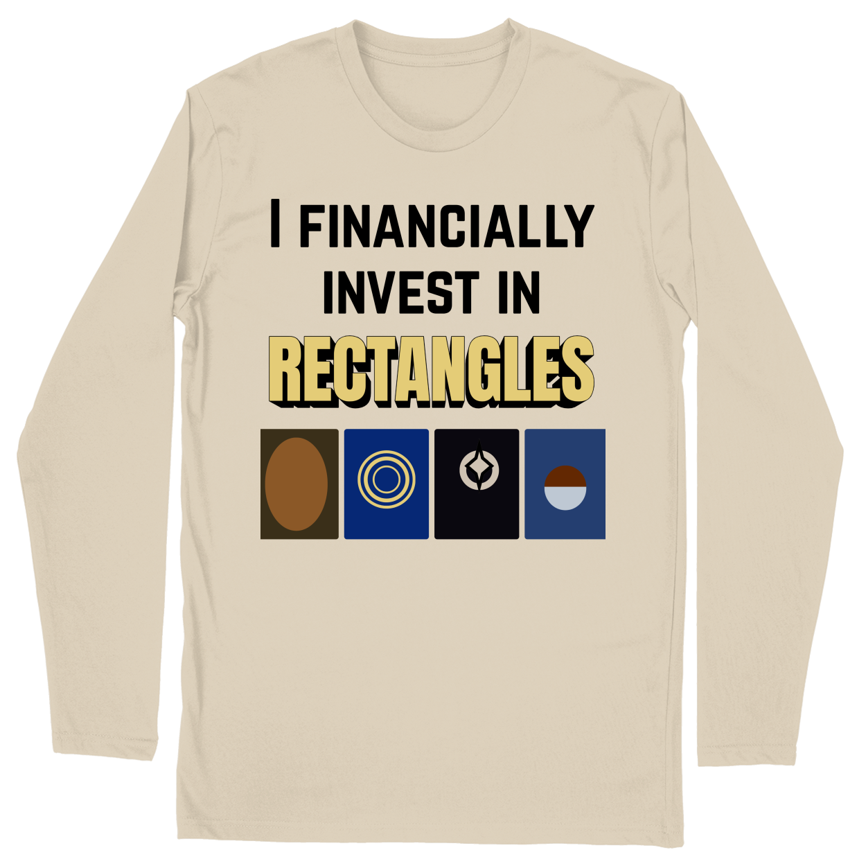 Long Sleeve Unisex T-shirt - Sand - front***Sand|||Long Sleeve Unisex T-shirt