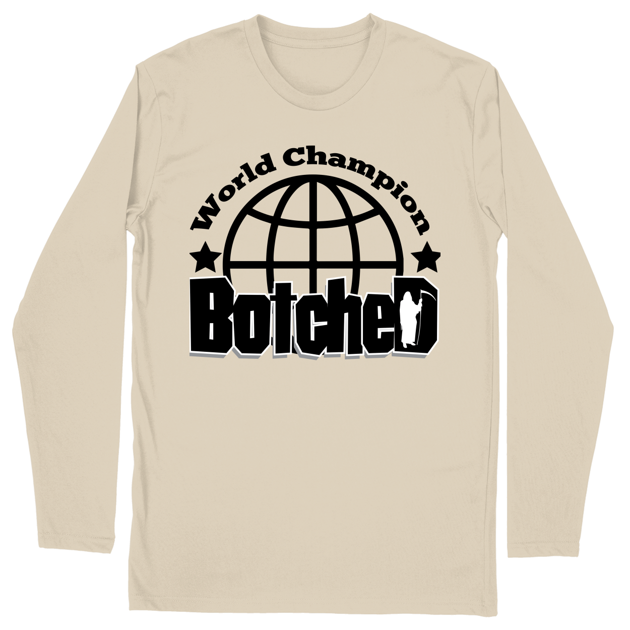 Long Sleeve Unisex T-shirt - Sand - front