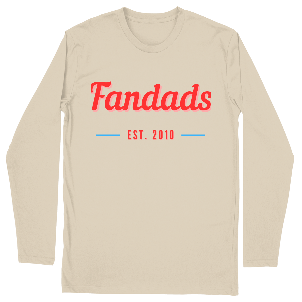 Long Sleeve Unisex T-shirt - Sand - front***Sand|||Long Sleeve Unisex T-shirt