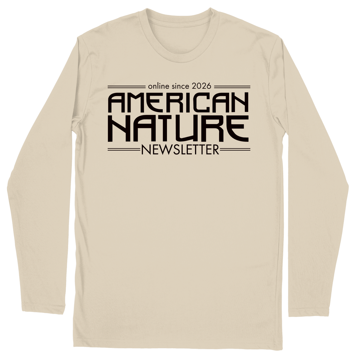 Long Sleeve Unisex T-shirt - Sand - front***Sand|||Long Sleeve Unisex T-shirt