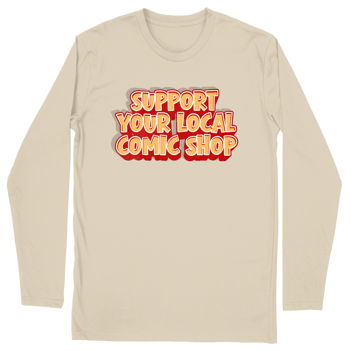 Long Sleeve Unisex T-shirt - Sand - front