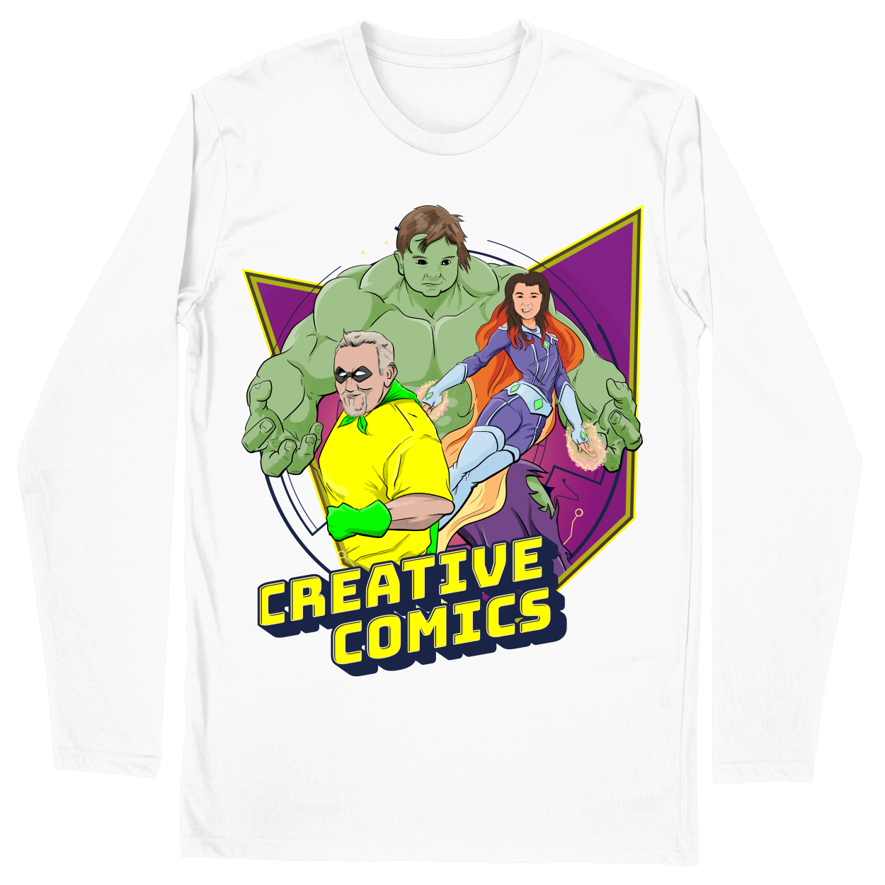 Long Sleeve Unisex T-shirt - White - front***White|||Long Sleeve Unisex T-shirt
