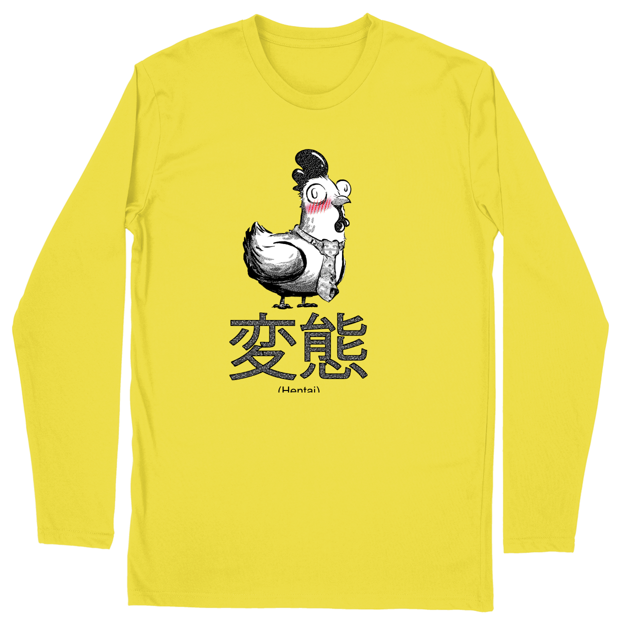 Long Sleeve Unisex T-shirt - Yellow - front