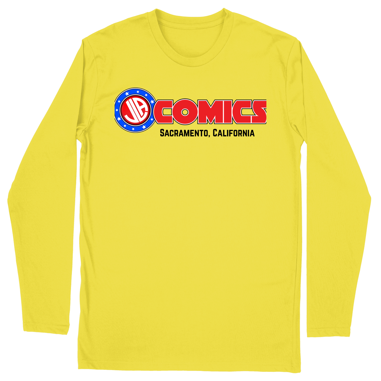Long Sleeve Unisex T-shirt - Yellow - front***Yellow|||Long Sleeve Unisex T-shirt