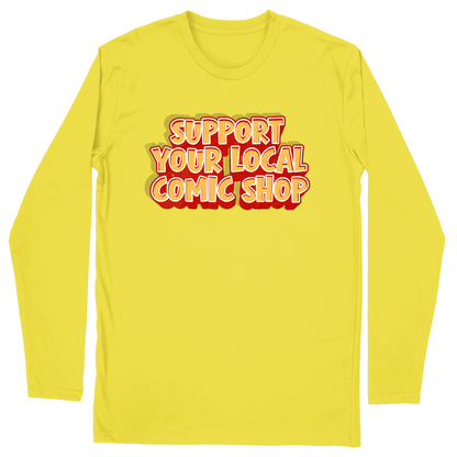 Long Sleeve Unisex T-shirt - Yellow - front