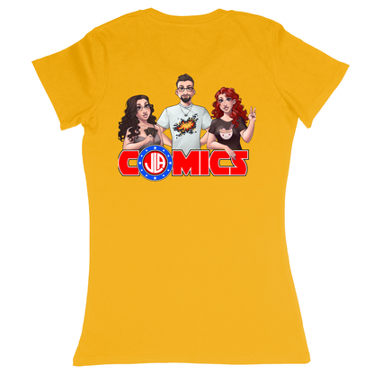 Premium Ladies Fitted Soft T-Shirt - Athletic Gold - back