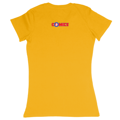 Premium Ladies Fitted Soft T-Shirt - Athletic Gold - back