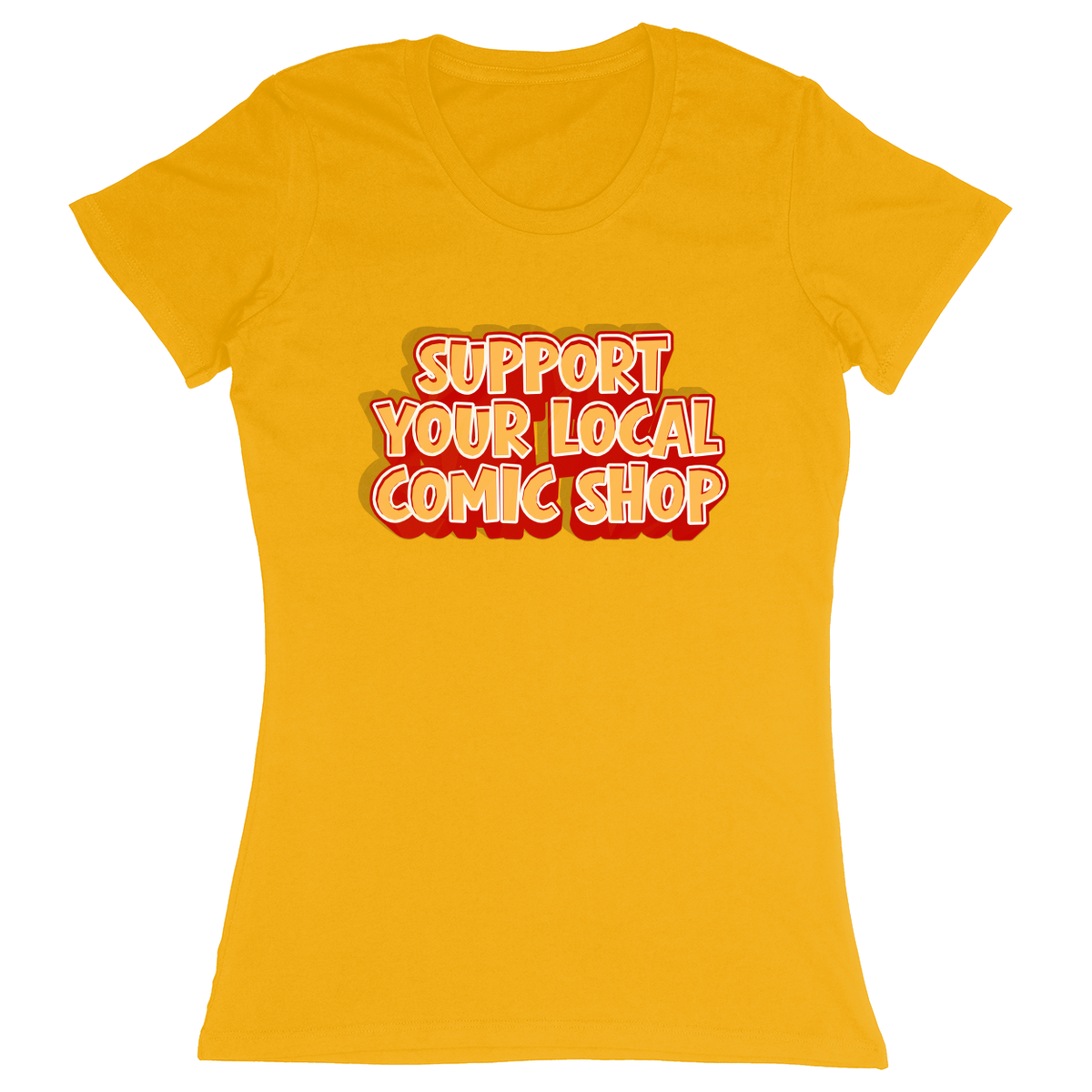 Premium Ladies Fitted Soft T-Shirt - Athletic Gold - front***Athletic Gold|||Premium Ladies Fitted Soft T-Shirt