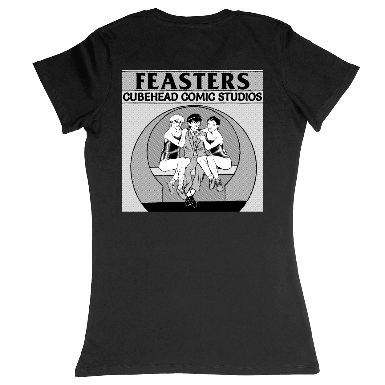 Premium Ladies Fitted Soft T-Shirt - Black - back***Black|||Premium Ladies Fitted Soft T-Shirt