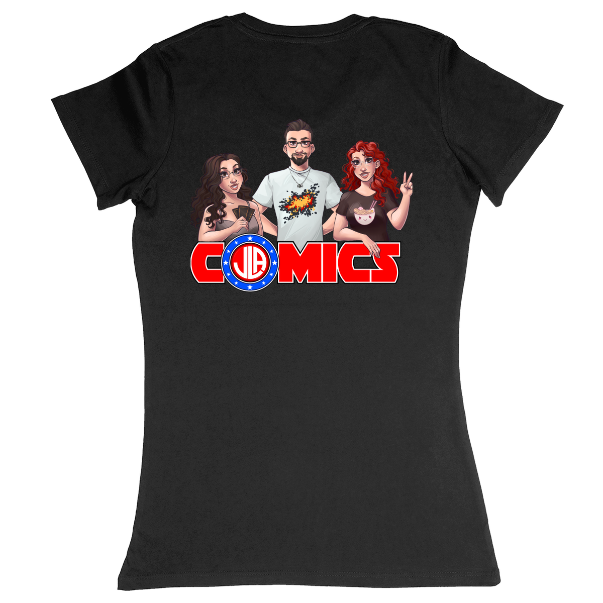 Premium Ladies Fitted Soft T-Shirt - Black - back***Black|||Premium Ladies Fitted Soft T-Shirt