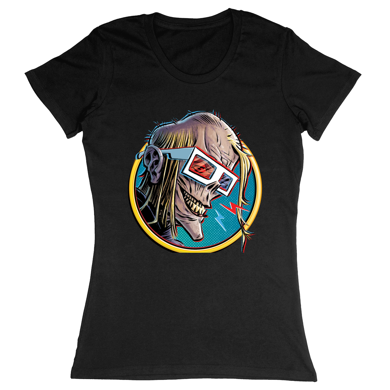 Premium Ladies Fitted Soft T-Shirt - Black - front