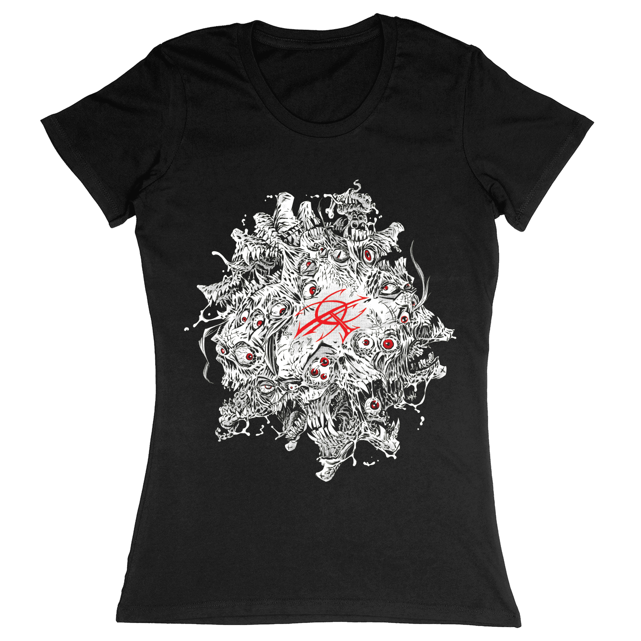Premium Ladies Fitted Soft T-Shirt - Black - front