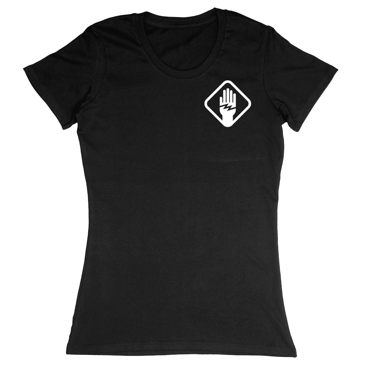 Premium Ladies Fitted Soft T-Shirt - Black - front
