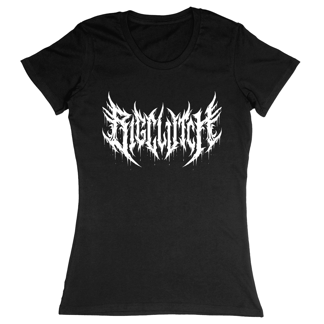 Premium Ladies Fitted Soft T-Shirt - Black - front
