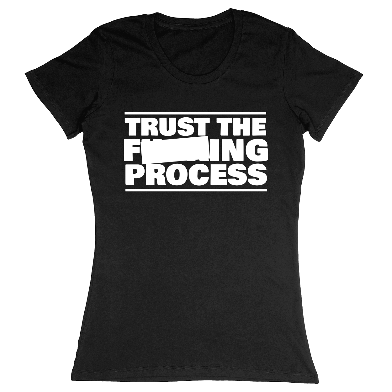 Premium Ladies Fitted Soft T-Shirt - Black - front