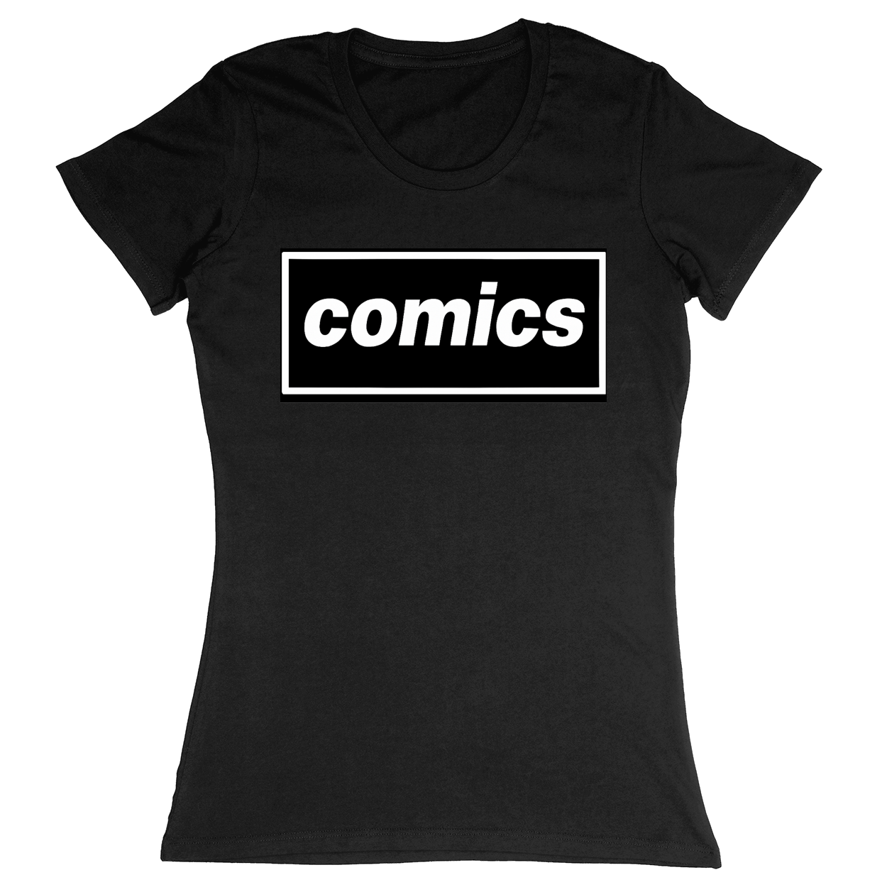 Premium Ladies Fitted Soft T-Shirt - Black - front