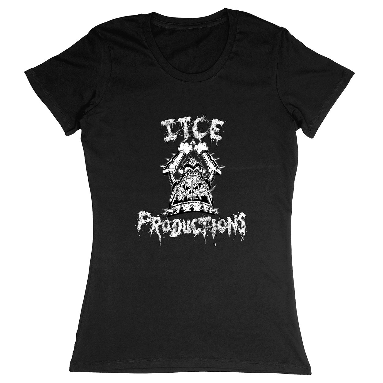 Premium Ladies Fitted Soft T-Shirt - Black - front