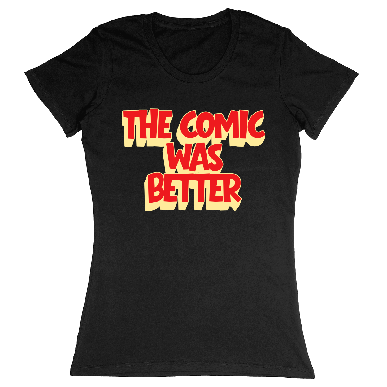 Premium Ladies Fitted Soft T-Shirt - Black - front