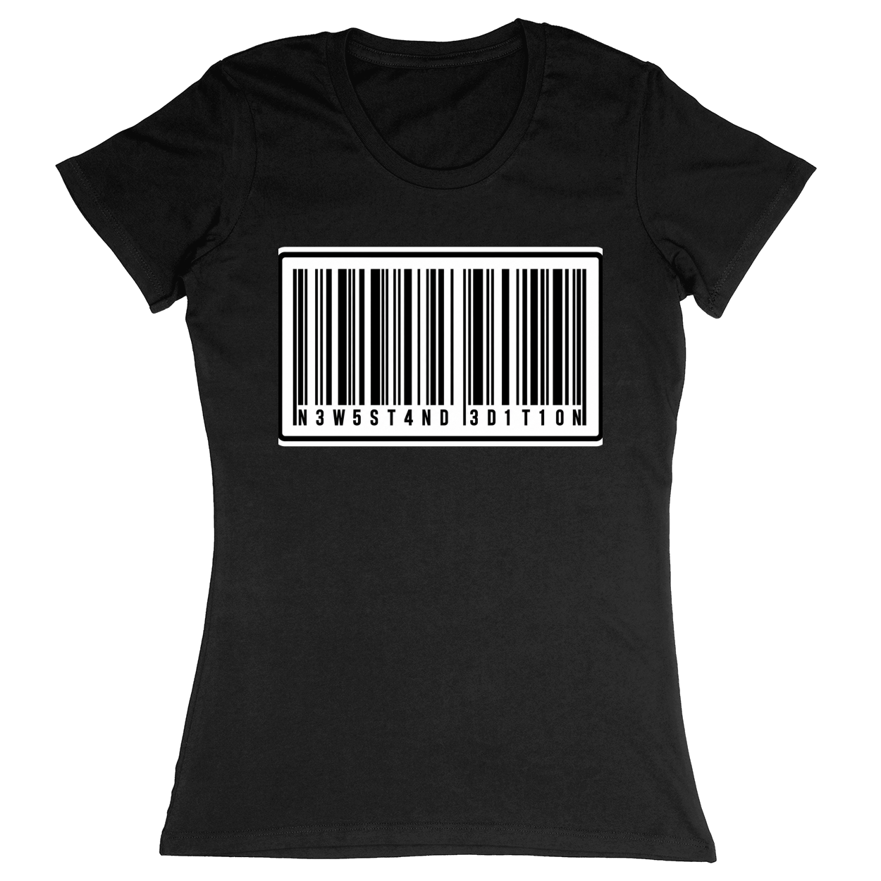 Premium Ladies Fitted Soft T-Shirt - Black - front
