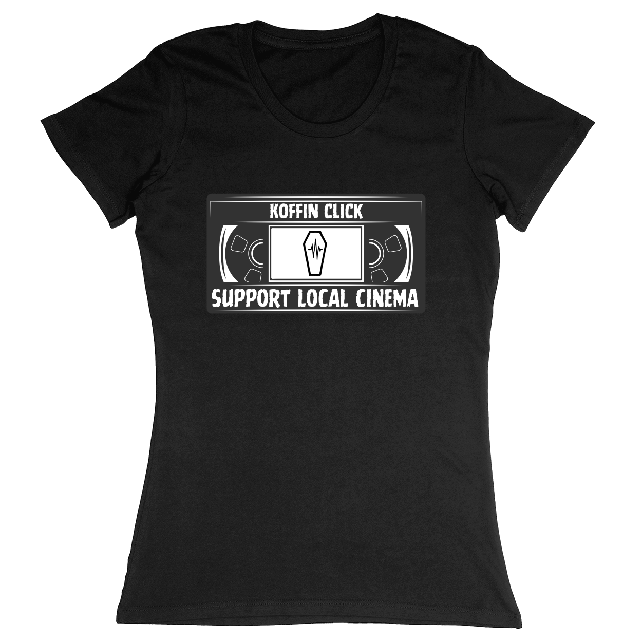 Premium Ladies Fitted Soft T-Shirt - Black - front