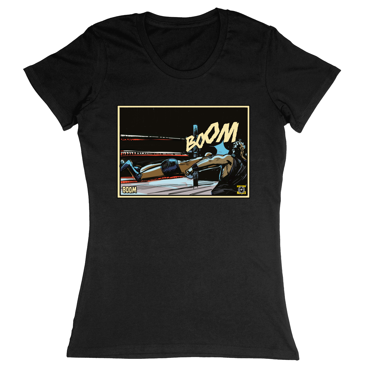 Premium Ladies Fitted Soft T-Shirt - Black - front