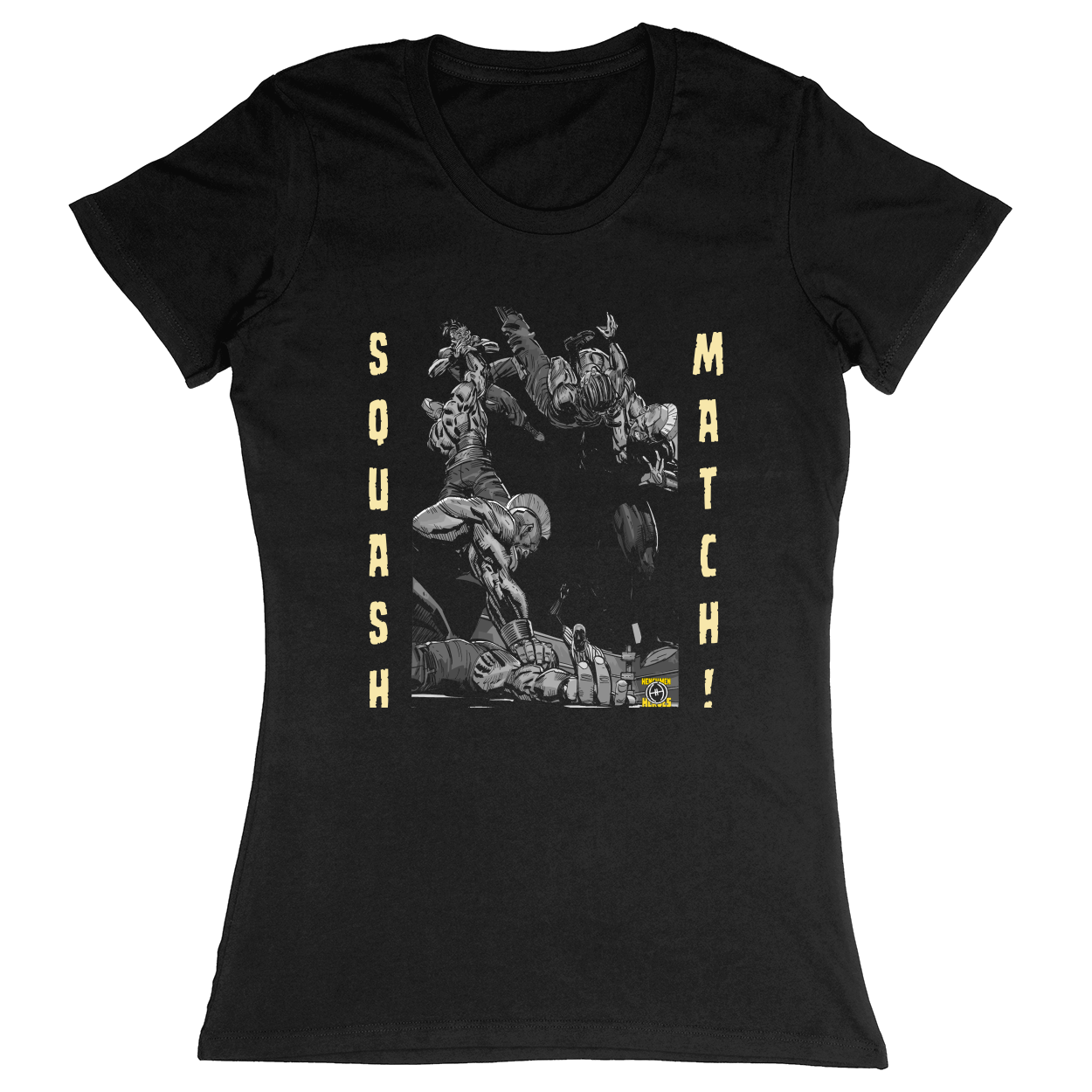 Premium Ladies Fitted Soft T-Shirt - Black - front