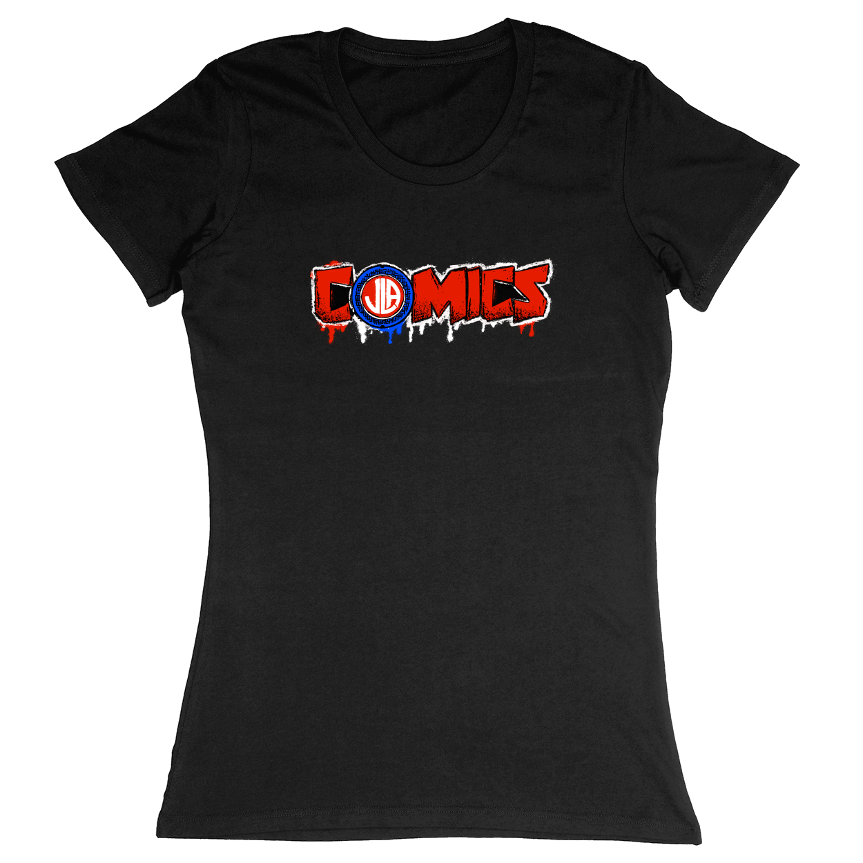 Premium Ladies Fitted Soft T-Shirt - Black - front