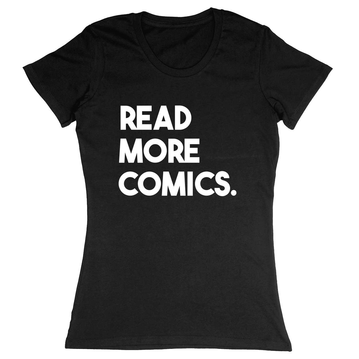 Premium Ladies Fitted Soft T-Shirt - Black - front