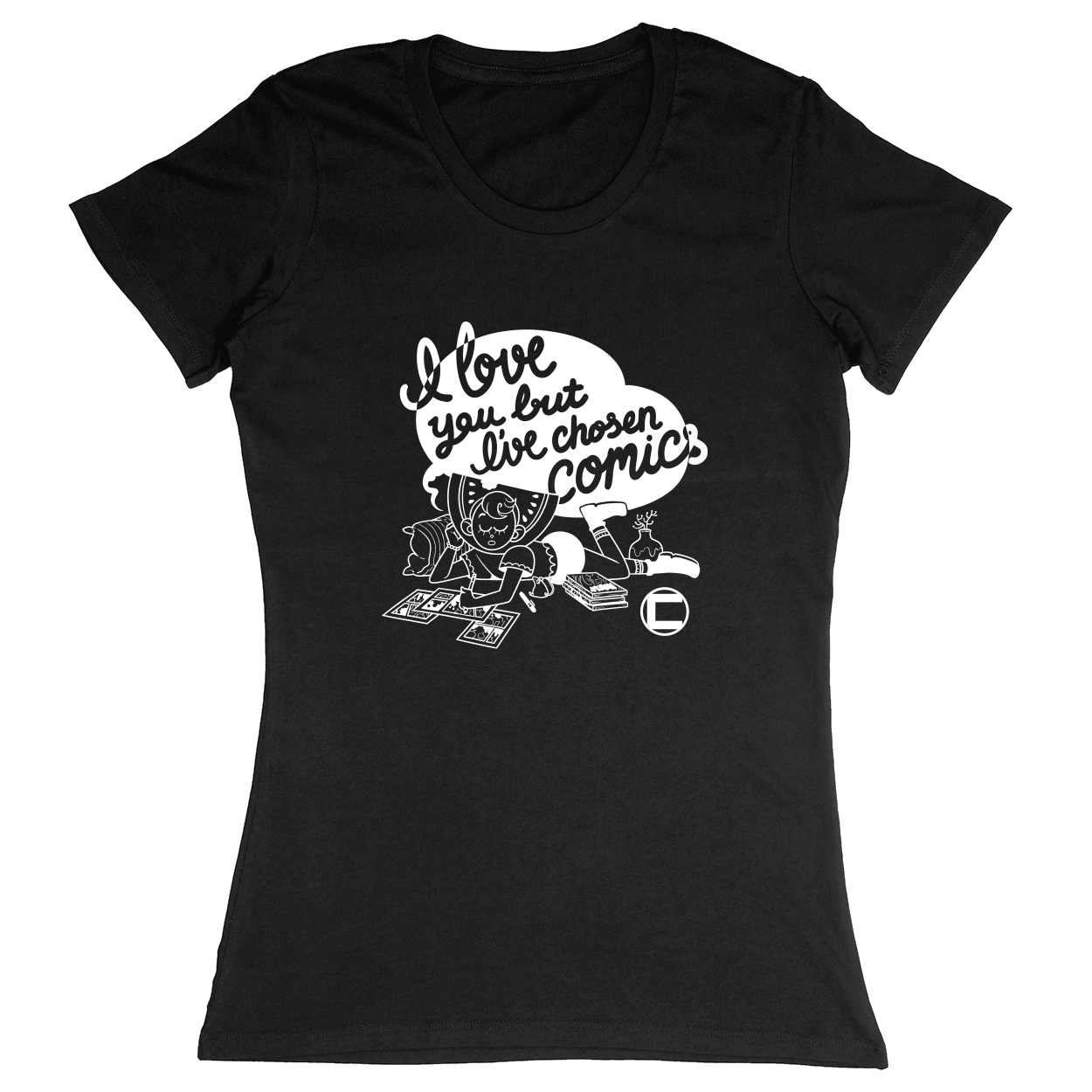 Premium Ladies Fitted Soft T-Shirt - Black - front***Black|||Premium Ladies Fitted Soft T-Shirt